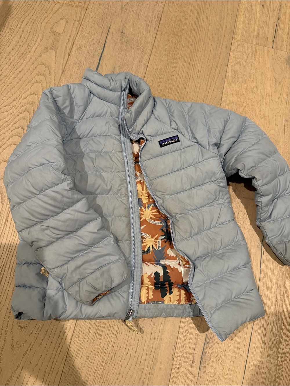 Patagonia Pale Blue Quilted Packable Jacket